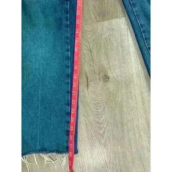Zara Denim Blue Jeans, Raw Hem, size 2 - Picture 4 of 7